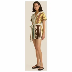 Clearance Soleil Soleil Robe Brodie Clove Lin | Ecru