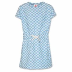 Sale AO76 Robe Carreaux Dori | Bleu ciel