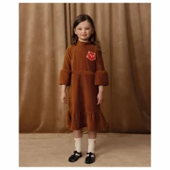 Enfant Mini Rodini Robes, Combinaisons*Robe Chat Velours Côtelé Bio |