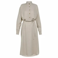 Pomandère Robe Chemise Etamine Laine | Ecru