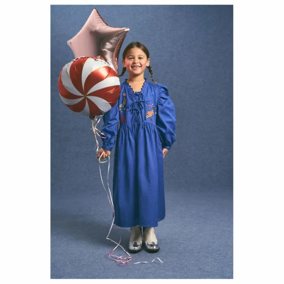 Discount Maison Mangostan Robe Circus Coton Bio | Bleu