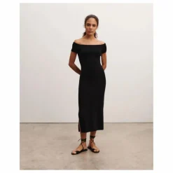 Femme Bompard Robes, Combinaisons*Robe Col Bardot Soie et Cachemire |
