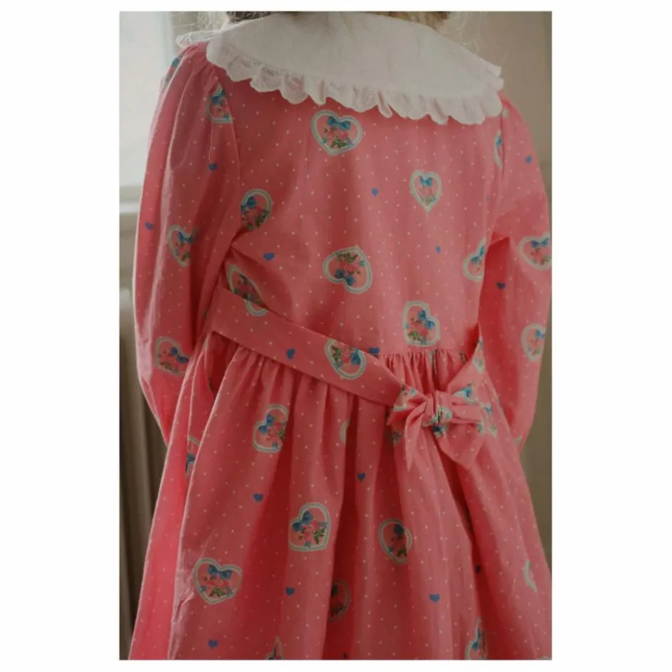 Konges Sløjd Robe Col Cœurs Coton Bio ||Enfant Robes, Combinaisons|Robes