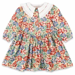 Clearance Konges Sløjd Robe Col Fleurie Coton Bio | Beige