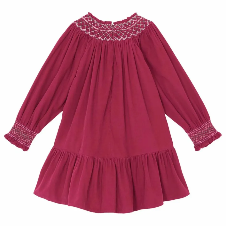 Outlet Tartine et Chocolat Robe Col Smocké | Magenta