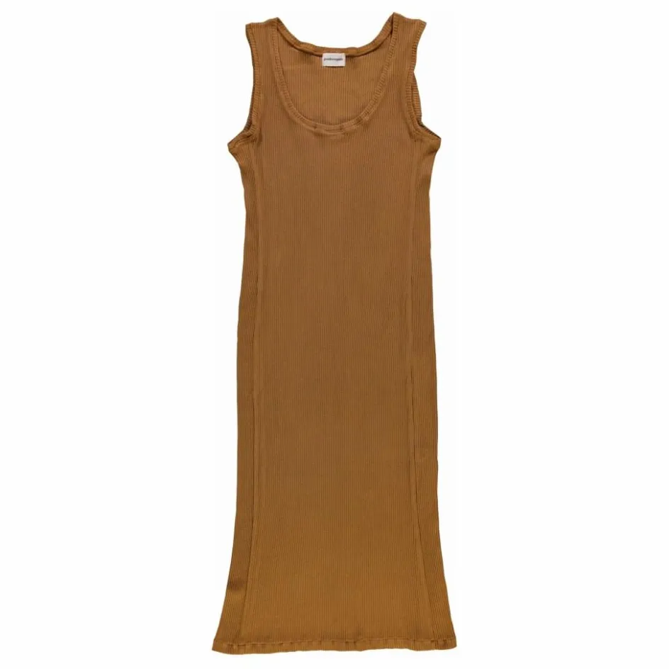 Discount Poudre Organic Robe Côtelée Fève - Collection Femme | Marron