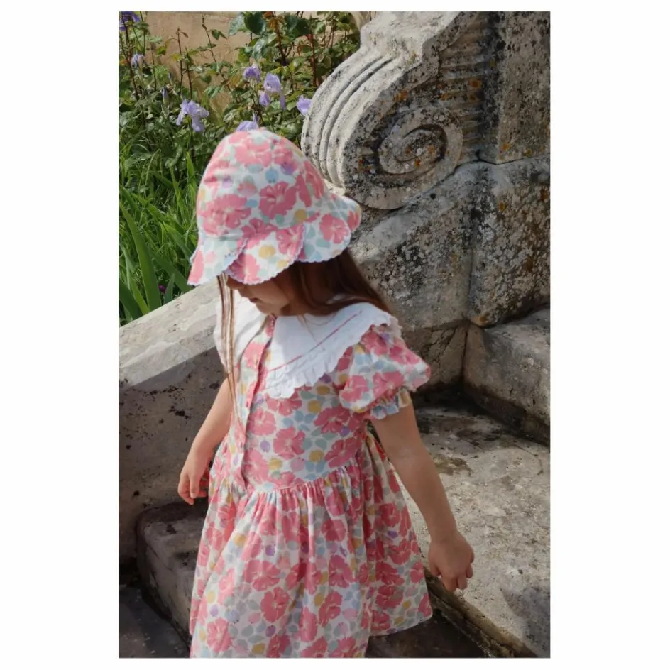 Discount Konges Sløjd Robe Cœur à Col Coton Bio | Framboise