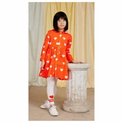 New Mini Rodini Robe Cœurs Coton Bio | Rouge