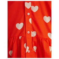 New Mini Rodini Robe Cœurs Coton Bio | Rouge