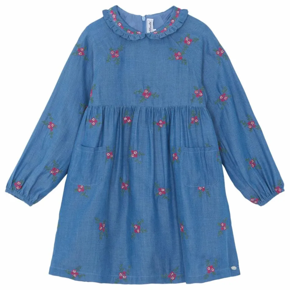 Discount Robe Denim Brodée | Enfant Robes, Combinaisons