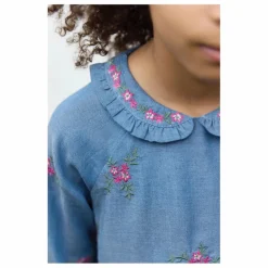 Discount Robe Denim Brodée | Enfant Robes, Combinaisons