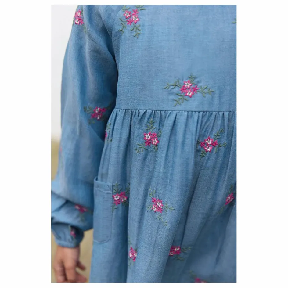 Discount Robe Denim Brodée | Enfant Robes, Combinaisons
