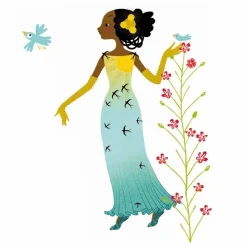 Outlet Djeco Robe des 4 saisons Stickers et paper dolls Multicolore