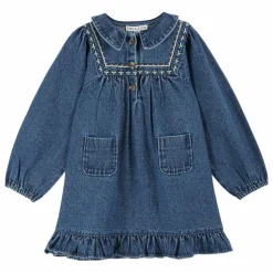 Enfant Emile et Ida Robes, Combinaisons*Robe en Jean Brodée |