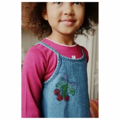 Clearance Konges Sløjd Robe en Jean Sequins Magot Coton Bio | Bleu