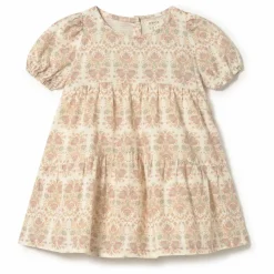 Sale Coco au Lait Robe Fleurs Coton Bio | Ecru