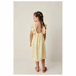 Sale Tocoto Vintage Robe Fleurs Volants | Jaune