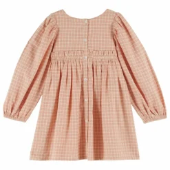 New Emile et Ida Robe Froncée Ecolière | Rose