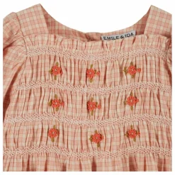 New Emile et Ida Robe Froncée Ecolière | Rose