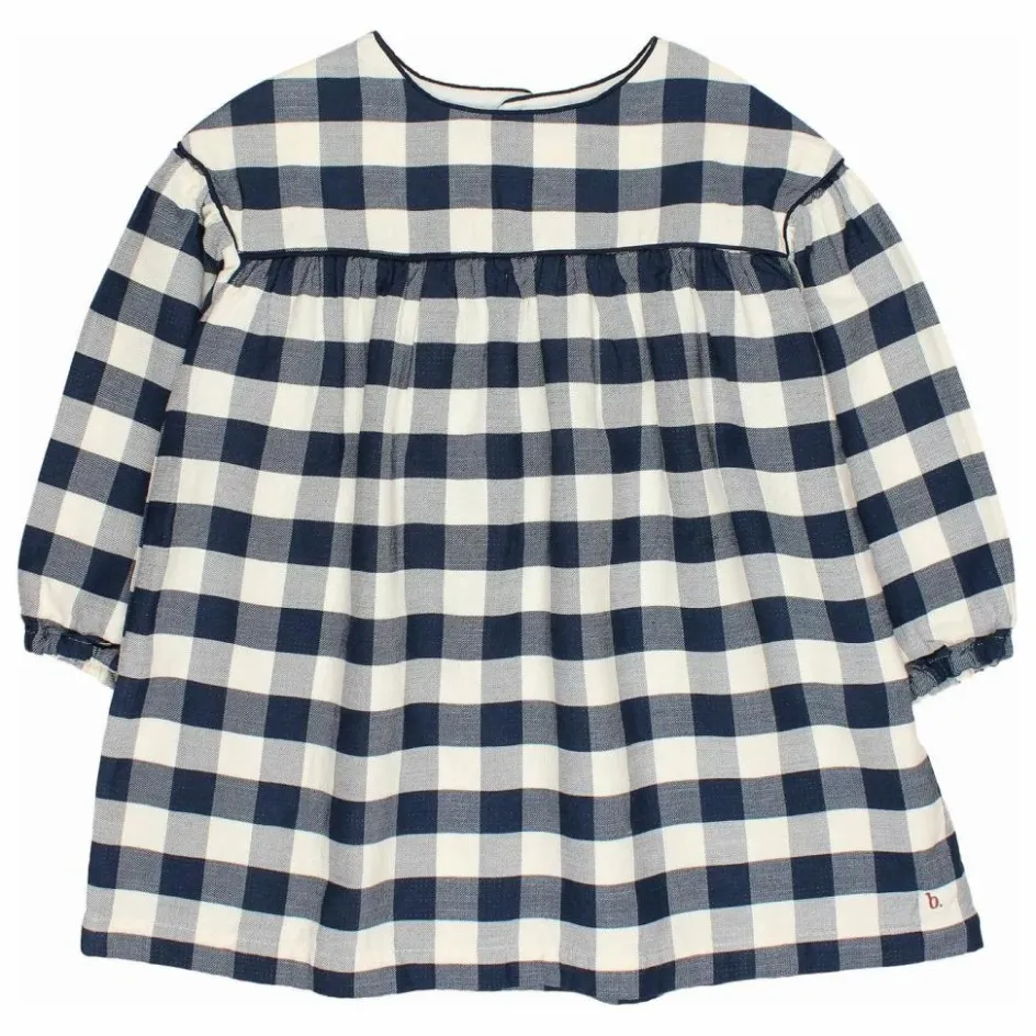 Discount Búho Robe Gingham Carreaux | Bleu marine