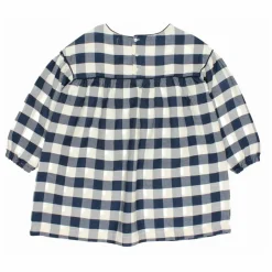 Discount Búho Robe Gingham Carreaux | Bleu marine