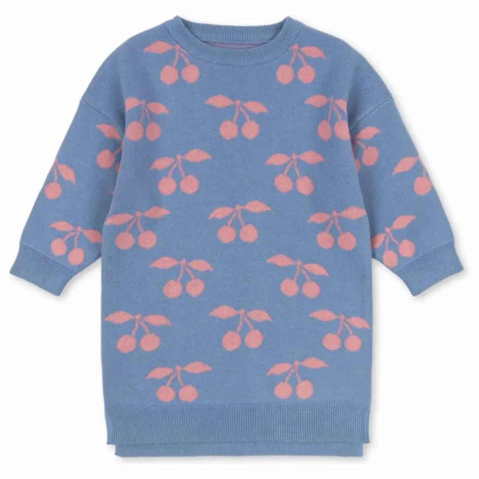 Konges Sløjd Robe Lapis Cerises Maille Coton Bio ||Enfant Robes, Combinaisons|Robes