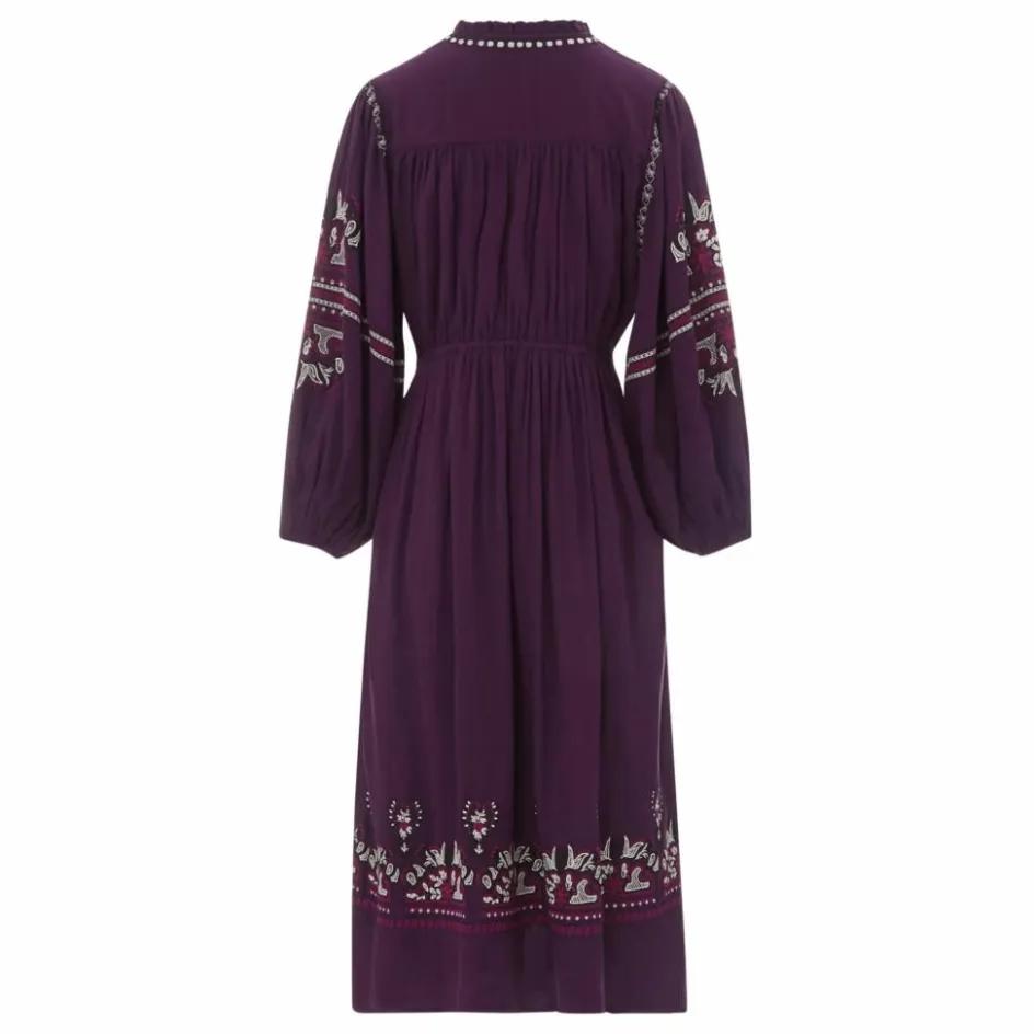Alma Deia Robe Midi Brodée gaze de coton bio ||Femme Robes, Combinaisons