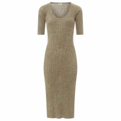 Online Alma Deia Robe Midi Lurex | Noisette
