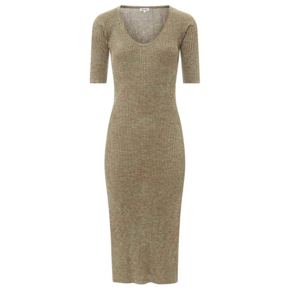 Online Alma Deia Robe Midi Lurex | Noisette