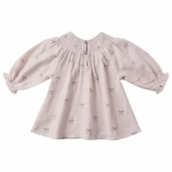 Sale Quincy Mae Robe Nœuds Gaze de Coton Bio | Lilas tLilas