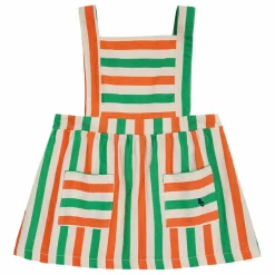 Clearance Bobo Choses Robe Pinafore Rayée | Ecru