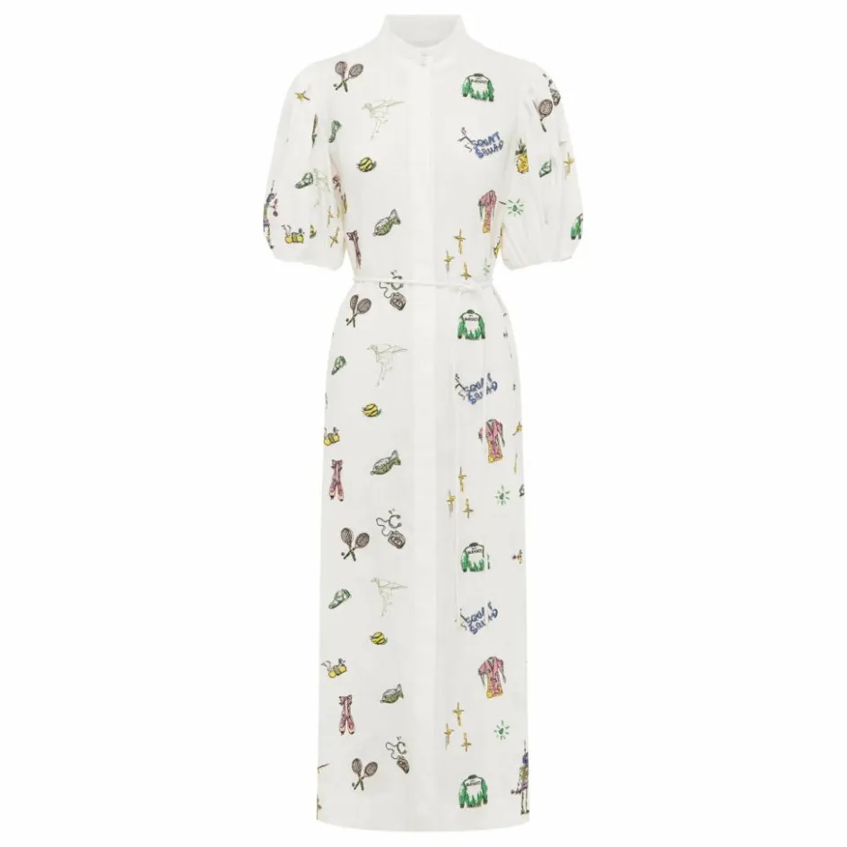 Femme Alémais Robes, Combinaisons*Robe Play Brodée Lin |