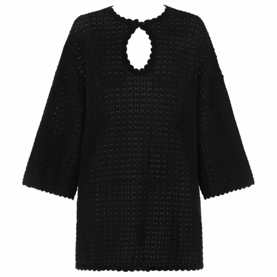 New Peony Robe Pointelle Coton Bio | Noir