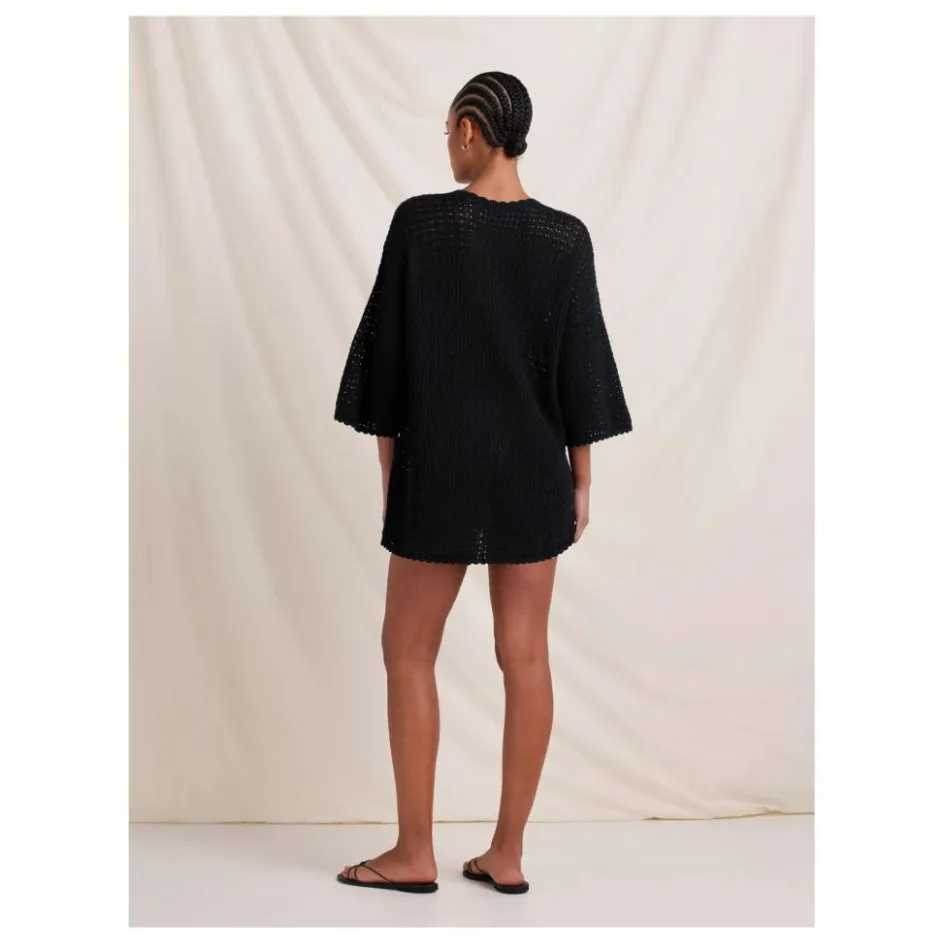 New Peony Robe Pointelle Coton Bio | Noir