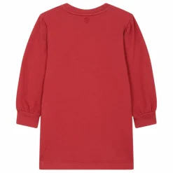Clearance SMALLABLE BASICS Robe Pull Fille Manches Bouffantes | Rouge cerise