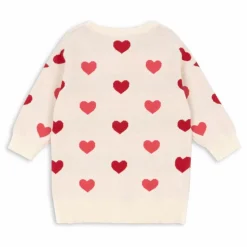 Konges Sløjd Robe Pull Lapis Cœurs Coton Bio ||Enfant Robes, Combinaisons|Robes