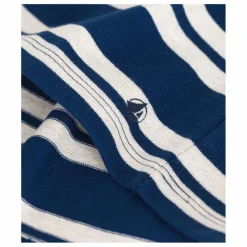 Petit Bateau Robe Rayée Coton Epais | Bleu marine