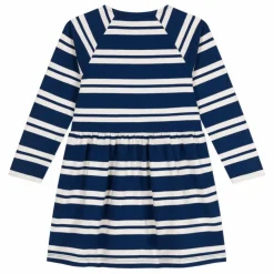 Petit Bateau Robe Rayée Coton Epais | Bleu marine