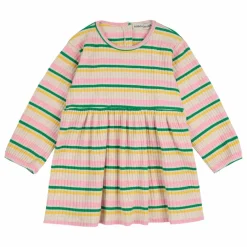 Clearance Bobo Choses Robe Rayée Côtelée Coton Bio | Ecru