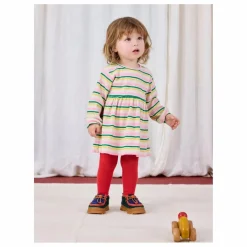 Clearance Bobo Choses Robe Rayée Côtelée Coton Bio | Ecru