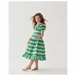 The Middle Daughter Robe Rayée Popeline de Coton ||Enfant Robes, Combinaisons