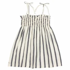 New Búho Robe Rayures Coton Bio | Bleu nuit