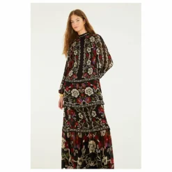 Farm Rio Robe Rococo Flowers | Noir