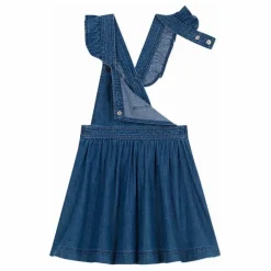 Petit Bateau Robe Salopette Denim Coton Bio ||Enfant Robes, Combinaisons