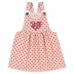 Enfant Konges Sløjd Robes, Combinaisons|Robes*Robe Salopette Nola Cœurs Coton Bio |