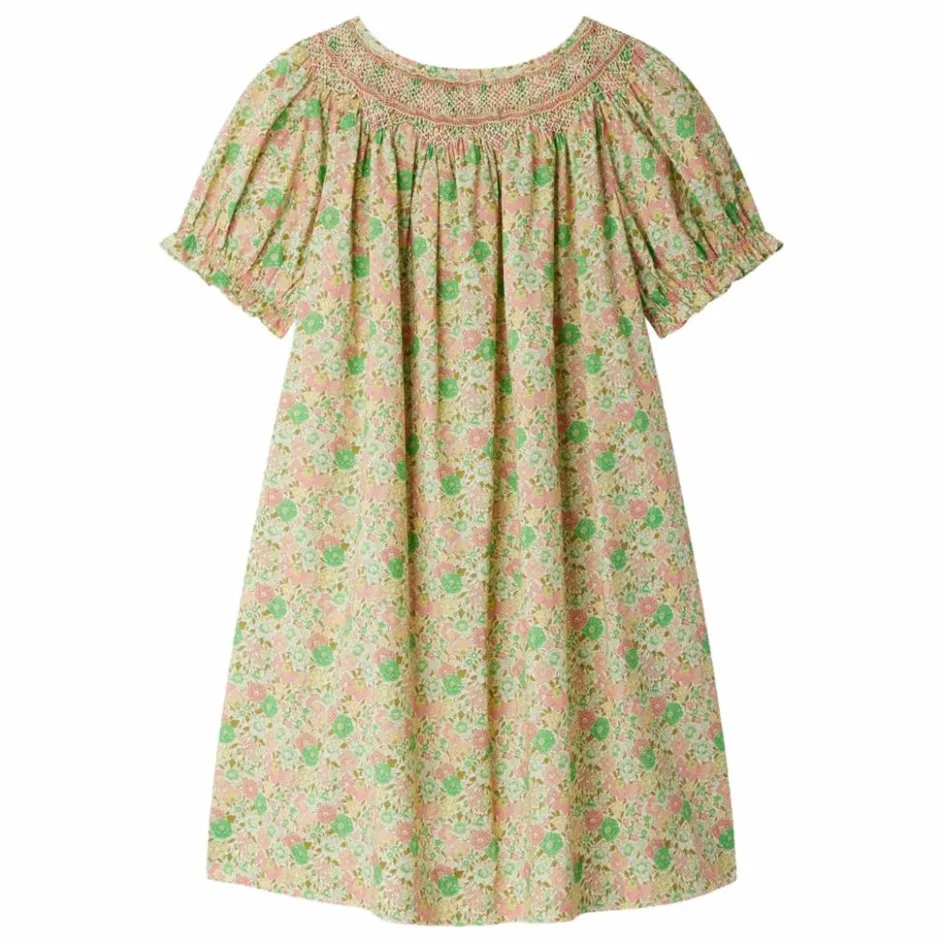 Enfant Bonpoint Robes, Combinaisons*Robe Smockée Jarah Liberty Coton Bio |