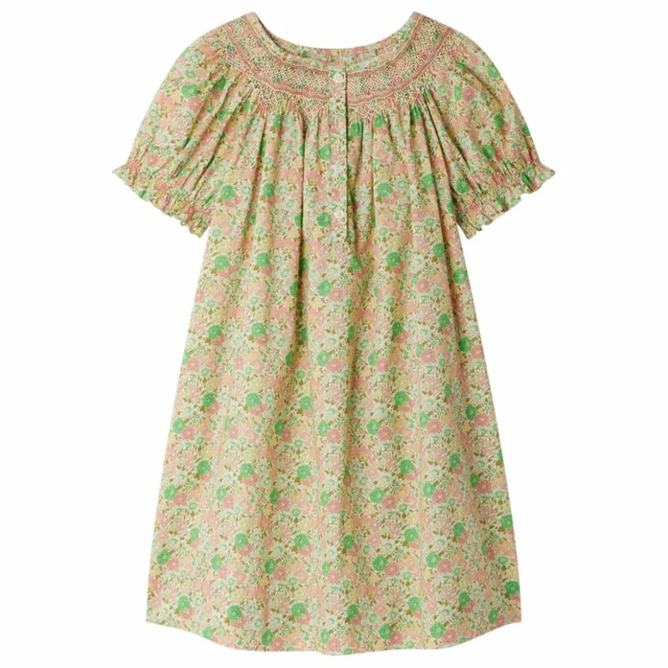Enfant Bonpoint Robes, Combinaisons*Robe Smockée Jarah Liberty Coton Bio |