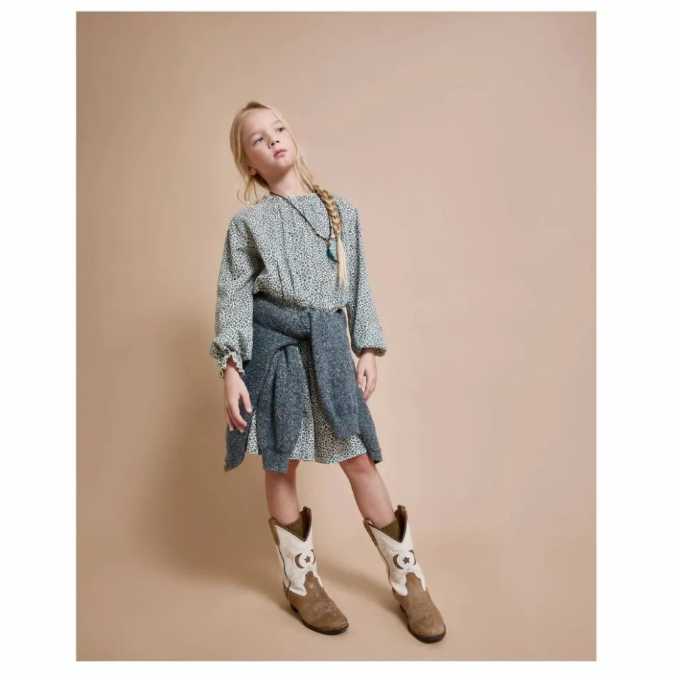Búho Robe Smockée Volants | Vert Cèdre