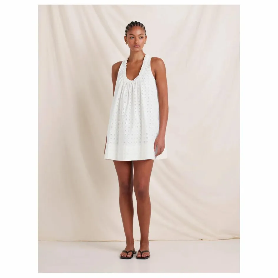 Peony Robe Summer Brodée | Blanc