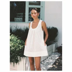 Peony Robe Summer Brodée | Blanc